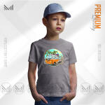 Vintage Bus Kids Graphic  T-Shirt Made With Premium Cotton Unisex Round Neck Short Sleeve