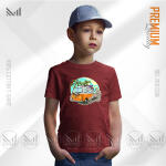 Vintage Bus Kids Graphic  T-Shirt Made With Premium Cotton Unisex Round Neck Short Sleeve