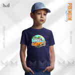 Vintage Bus Kids Graphic  T-Shirt Made With Premium Cotton Unisex Round Neck Short Sleeve