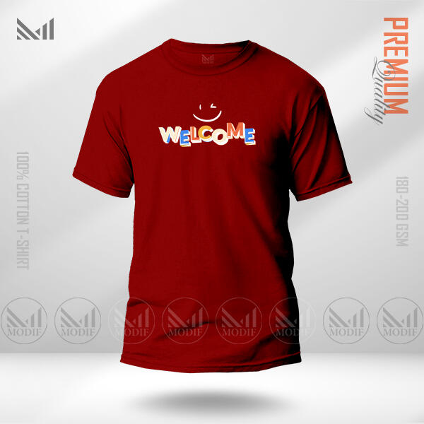 Welcome Graphic T-Shirt Made With Premium Cotton Unisex Round Neck Short Sleeve