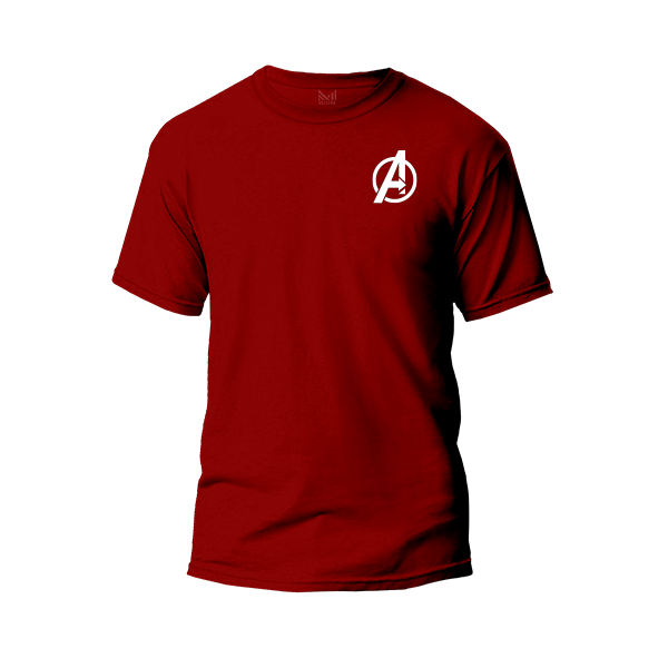 Avengers A logo t shirt premium cotton unisex round neck short sleeve