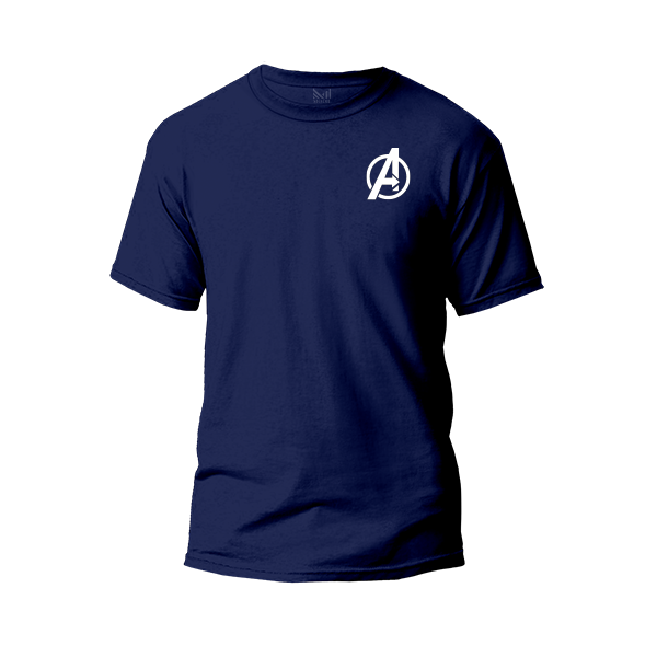 Avengers A logo t shirt premium cotton unisex round neck short sleeve