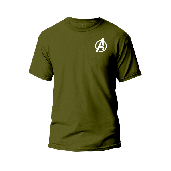 Avengers A logo t shirt premium cotton unisex round neck short sleeve