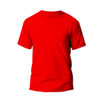 Red Plain T-shirt unisex round neck short sleeve