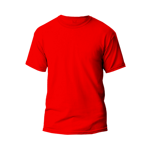 Red Plain T-shirt unisex round neck short sleeve