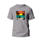 Sun Set Graphic Design T-Shirt Made With Premium Cotton Unisex Round Neck Short Sleeve