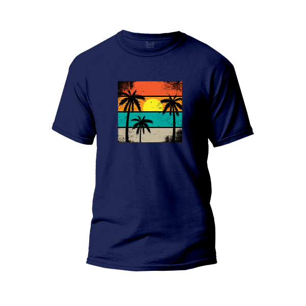 Sun Set Graphic Design T-Shirt Made With Premium Cotton Unisex Round Neck Short Sleeve