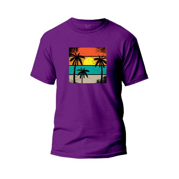 Sun Set Graphic Design T-Shirt Made With Premium Cotton Unisex Round Neck Short Sleeve