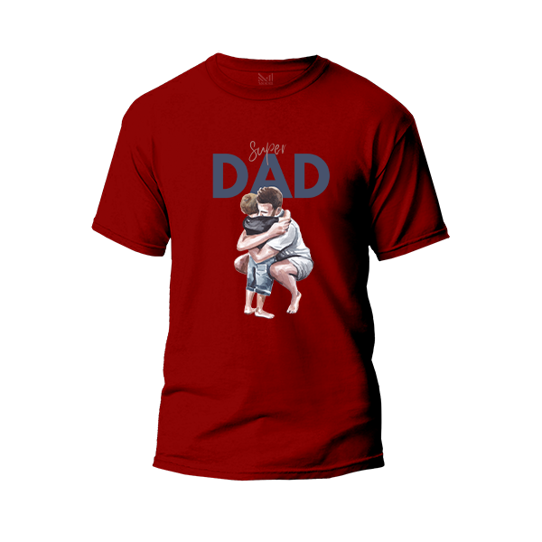 Super DAD Graphic T-Shirt Made With Premium Cotton Unisex Round Neck Short Sleeve