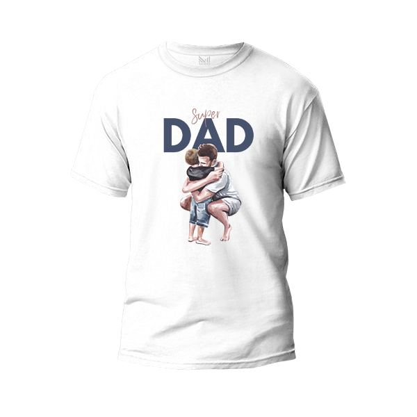 Super DAD Graphic T-Shirt Made With Premium Cotton Unisex Round Neck Short Sleeve