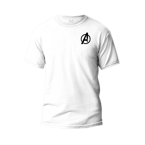 Avengers A logo t shirt premium cotton unisex round neck short sleeve