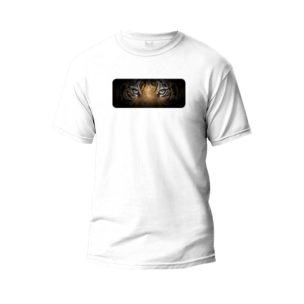 Tiger Eye Graphic Design T-Shirt Premium Cotton Neck Round Short Sleeve